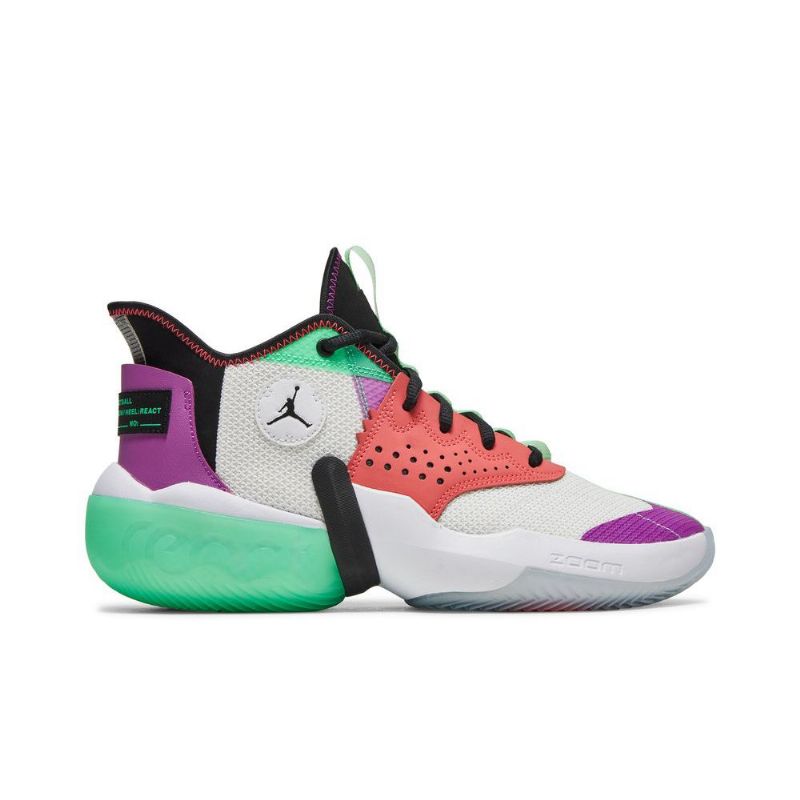Air Jordan React Elevation Fehér Lila Piros Zöld Fekete Férfi Cipők