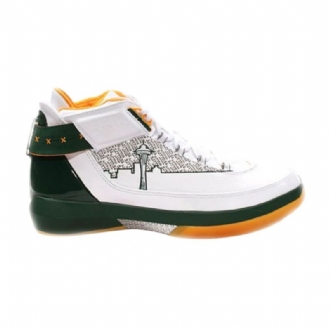 Air Jordan 22 Og Pe Fehér Zöld Narancssárga Férfi Cipő