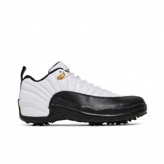 Air Jordan 12 Low Golf Fehér Fekete Férfi Cipő