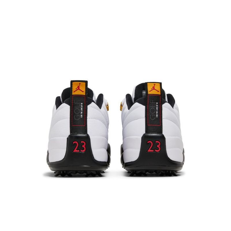 Air Jordan 12 Low Golf Fehér Fekete Férfi Cipő