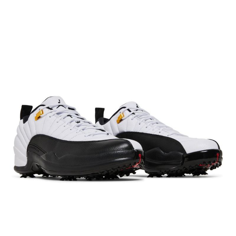 Air Jordan 12 Low Golf Fehér Fekete Férfi Cipő