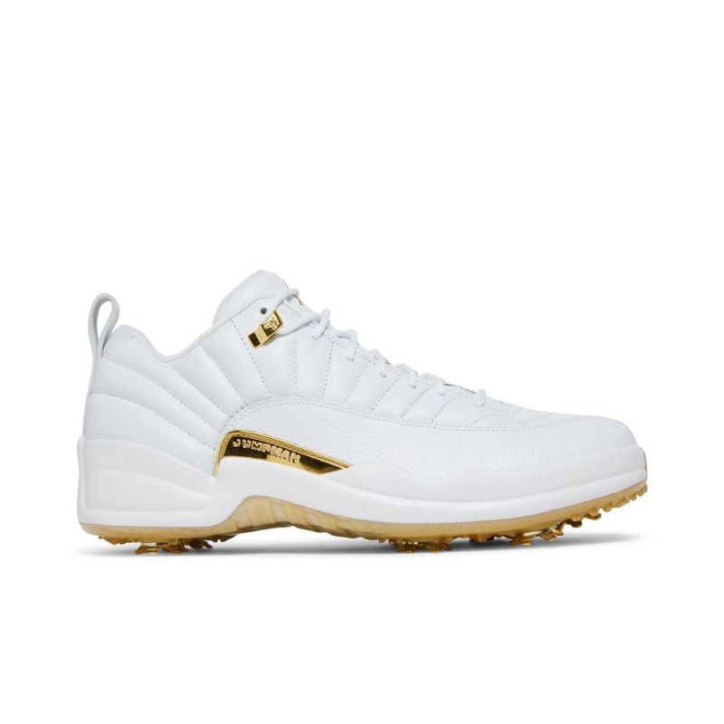 Air Jordan 12 Low Golf Fehér Gold Férfi Cipők