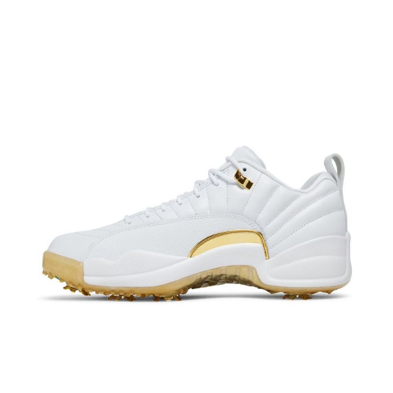 Air Jordan 12 Low Golf Fehér Gold Férfi Cipők