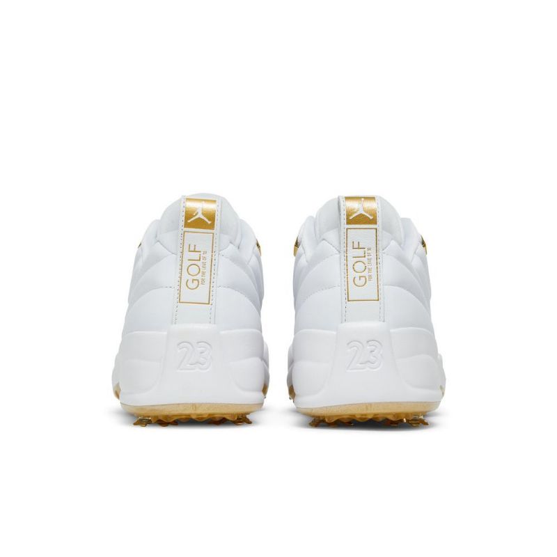 Air Jordan 12 Low Golf Fehér Gold Férfi Cipők
