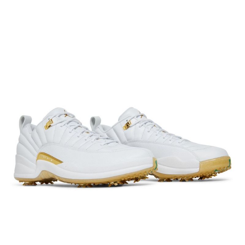 Air Jordan 12 Low Golf Fehér Gold Férfi Cipők