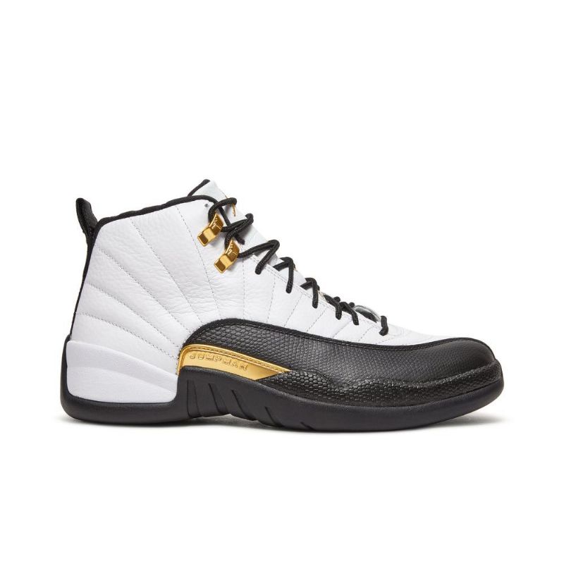 Air Jordan 12 Retro Fehér Fekete Arany Férfi Cipő