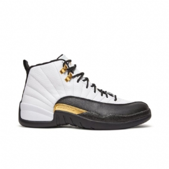 Air Jordan 12 Retro Fehér Fekete Arany Férfi Cipő