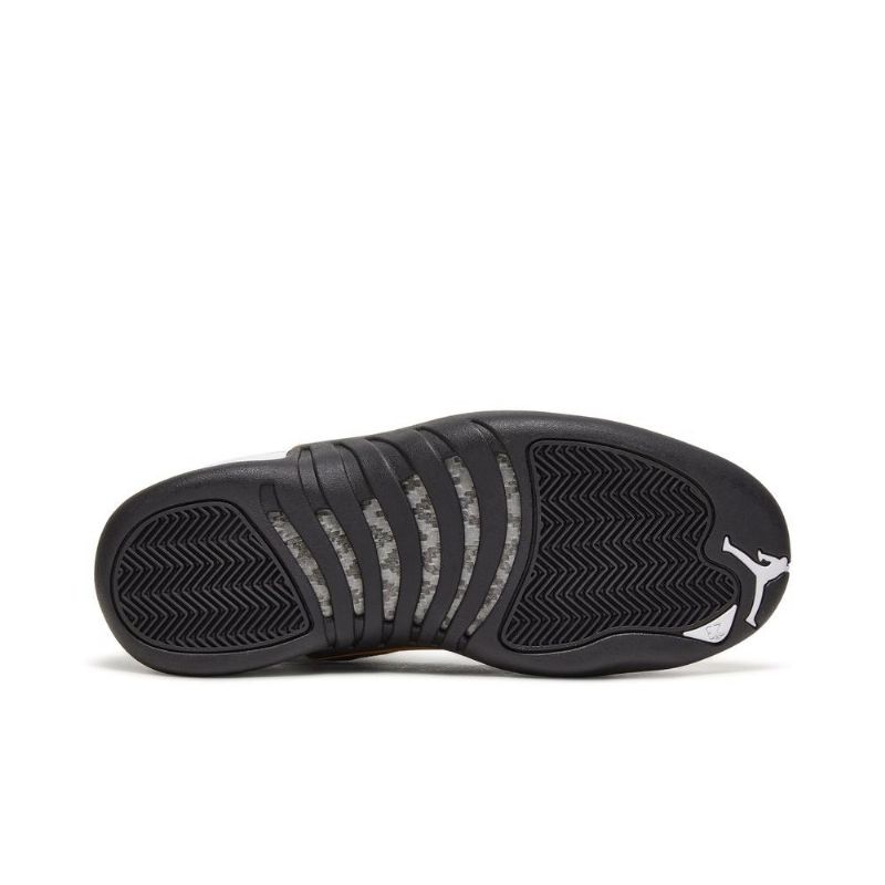 Air Jordan 12 Retro Fehér Fekete Arany Férfi Cipő