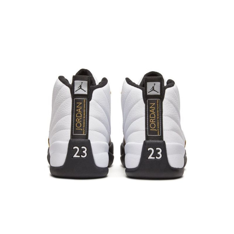 Air Jordan 12 Retro Fehér Fekete Arany Férfi Cipő