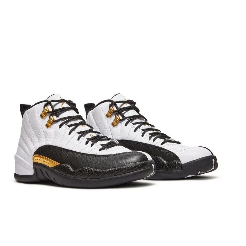 Air Jordan 12 Retro Fehér Fekete Arany Férfi Cipő