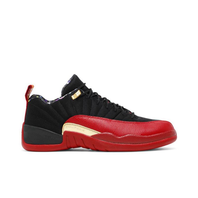 Air Jordan 12 Retro Low Se Fekete Piros Arany Férfi Cipő