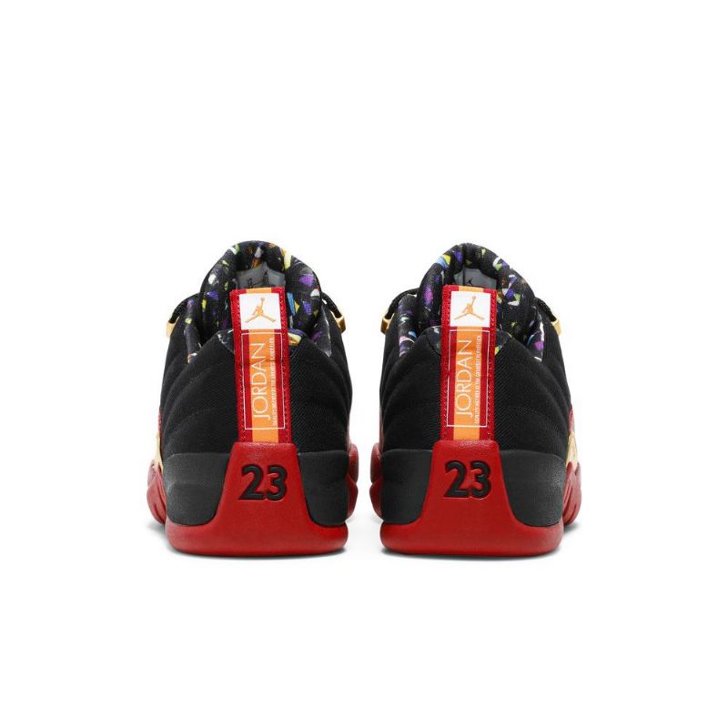 Air Jordan 12 Retro Low Se Fekete Piros Arany Férfi Cipő