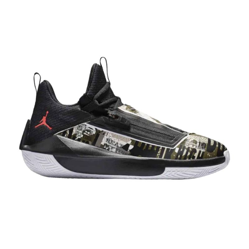 Air Jordan Jumpman Hustle Fekete Piros Olíva Zöld Férfi Cipő