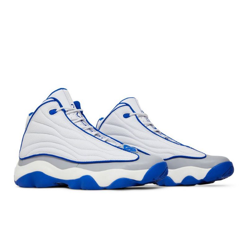 Air Jordan Pro Erős Fehér Kék Szürke Férfi Cipő