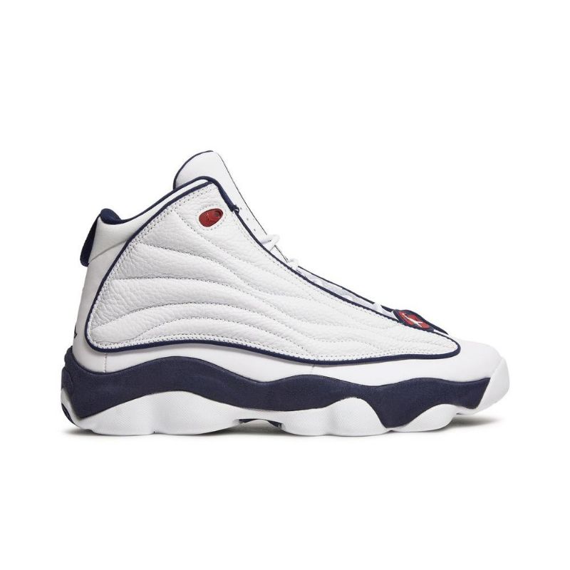 Air Jordan Pro Erős Fehér Sötétkék Férfi Cipő