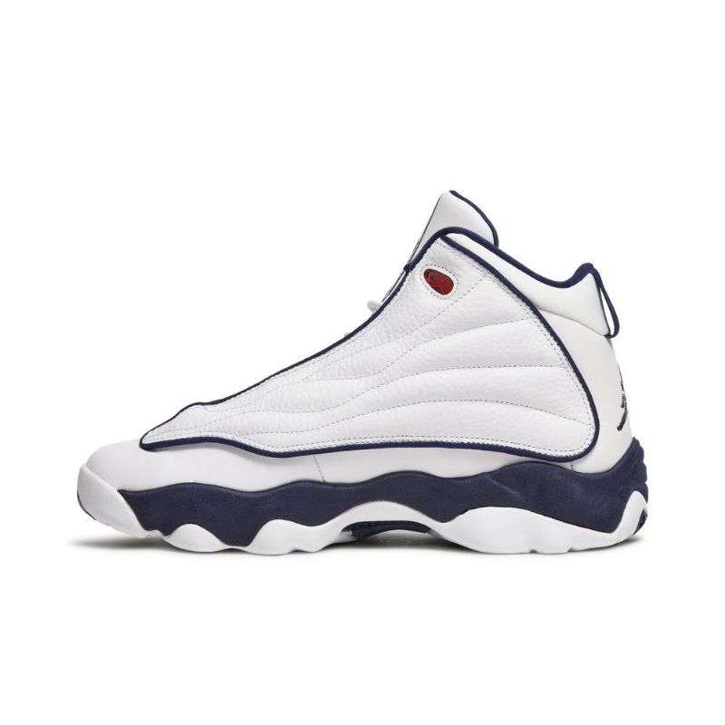 Air Jordan Pro Erős Fehér Sötétkék Férfi Cipő