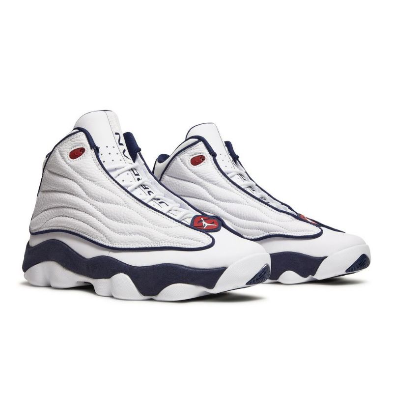 Air Jordan Pro Erős Fehér Sötétkék Férfi Cipő