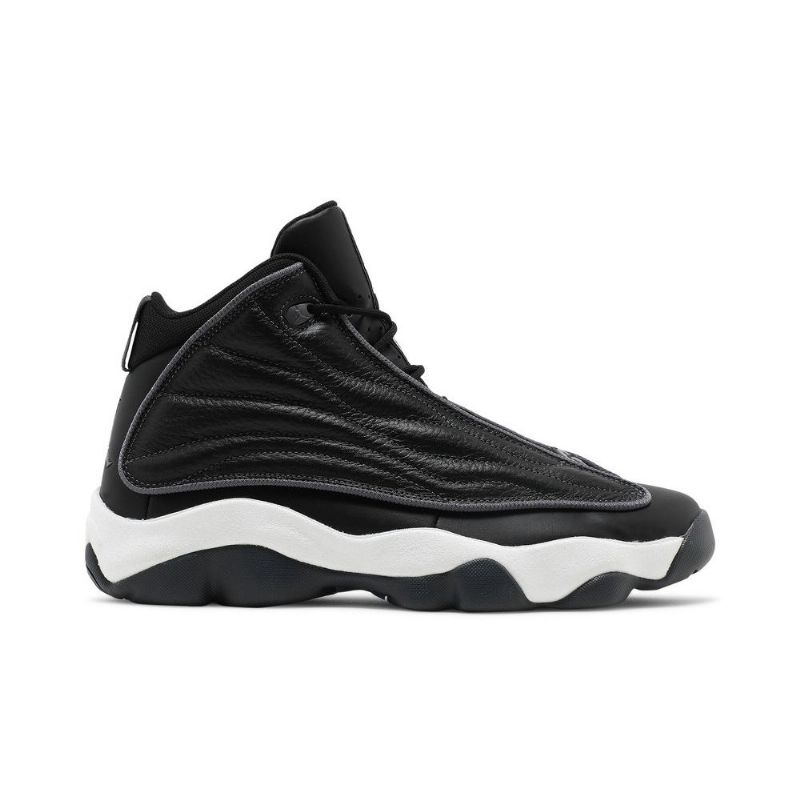 Air Jordan Pro Erős Fekete Fehér Szürke Férfi Cipő