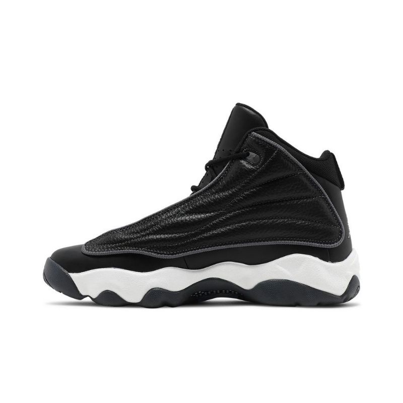 Air Jordan Pro Erős Fekete Fehér Szürke Férfi Cipő
