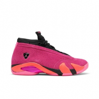 Air Jordan 14 Retro Alacsony Rózsaszín Fekete Piros Női Cipő