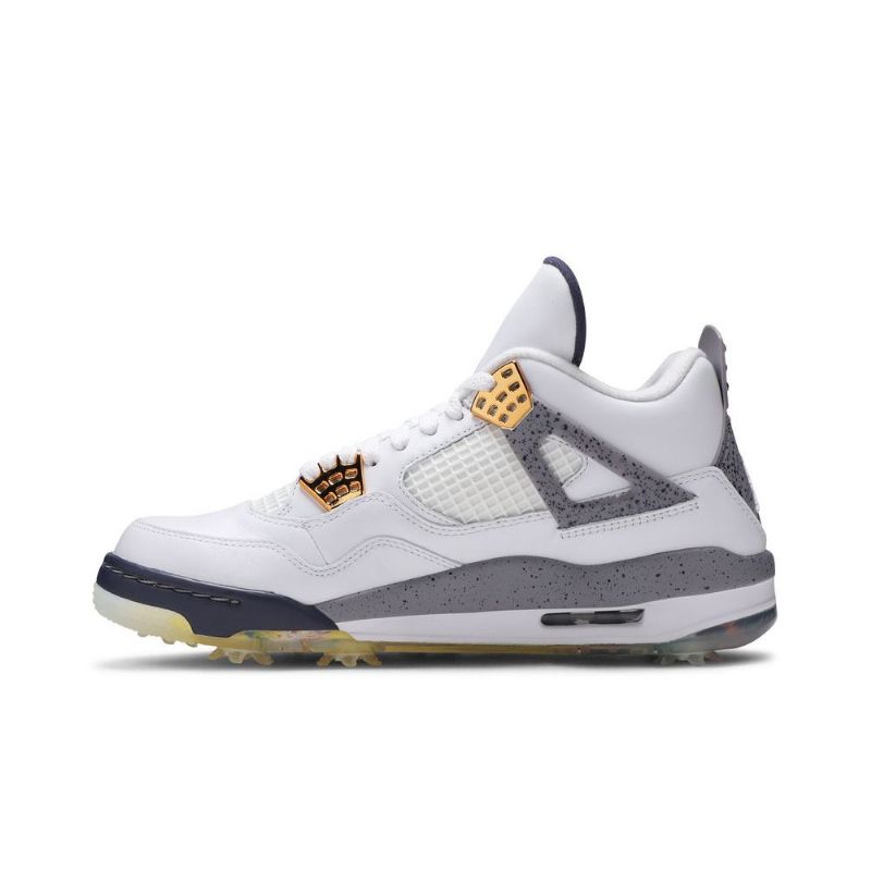 Air Jordan 4 Golf Fehér Sötétkék Szürke Férfi Cipő