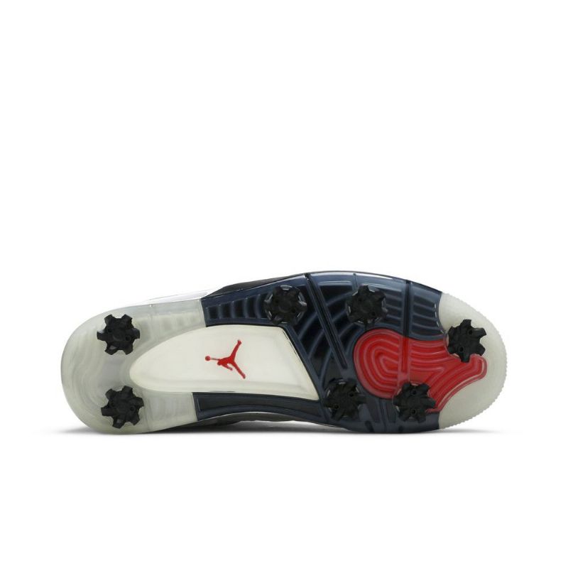 Air Jordan 4 Golf Fehér Szürke Fekete Piros Férfi Cipő