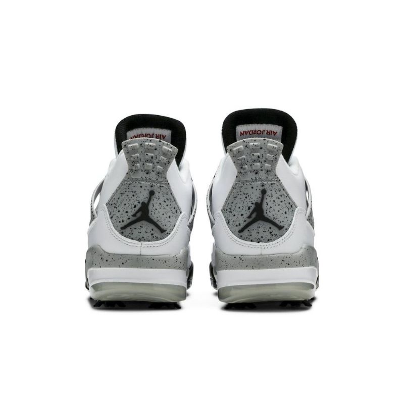 Air Jordan 4 Golf Fehér Szürke Fekete Piros Férfi Cipő