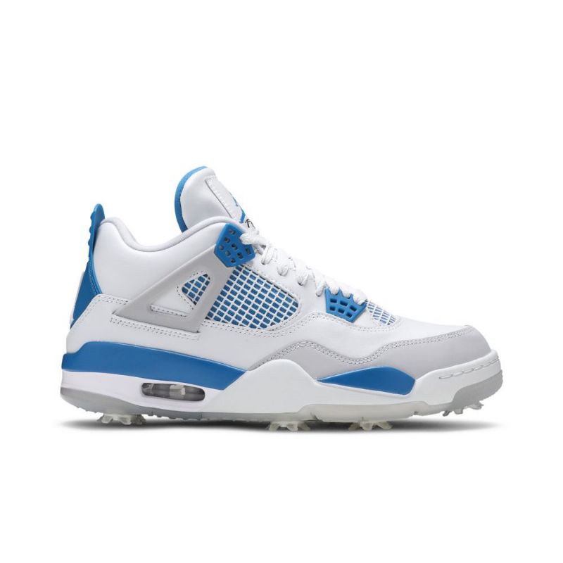 Air Jordan 4 Golf Fehér Szürke Kék Férfi Cipő