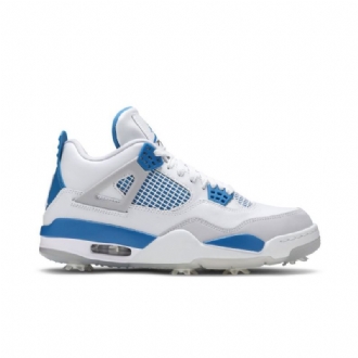 Air Jordan 4 Golf Fehér Szürke Kék Férfi Cipő