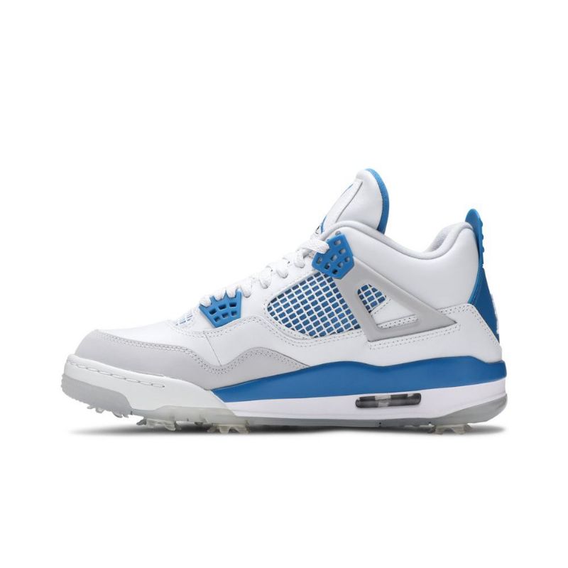 Air Jordan 4 Golf Fehér Szürke Kék Férfi Cipő