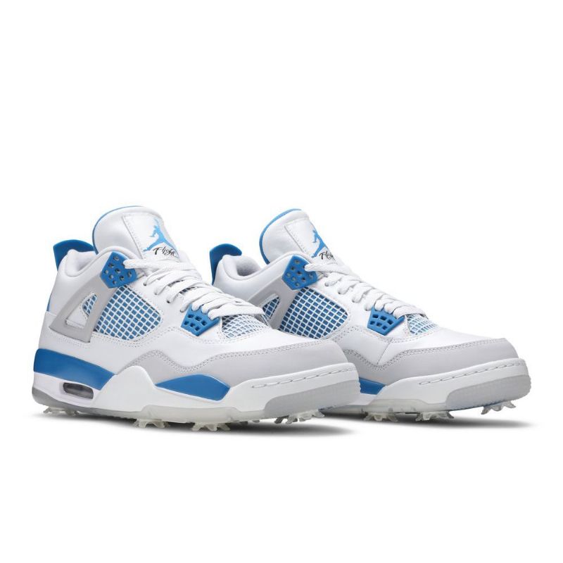 Air Jordan 4 Golf Fehér Szürke Kék Férfi Cipő