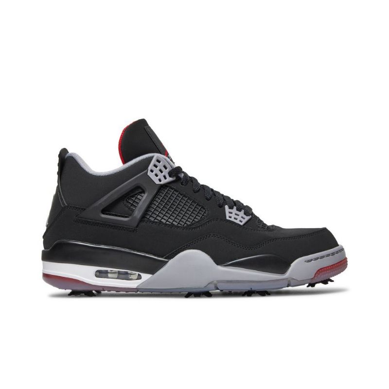 Air Jordan 4 Golf Fekete Piros Fehér Szürke Férfi Cipők