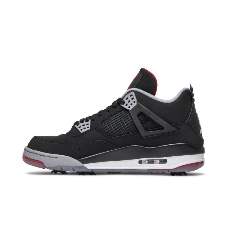 Air Jordan 4 Golf Fekete Piros Fehér Szürke Férfi Cipők