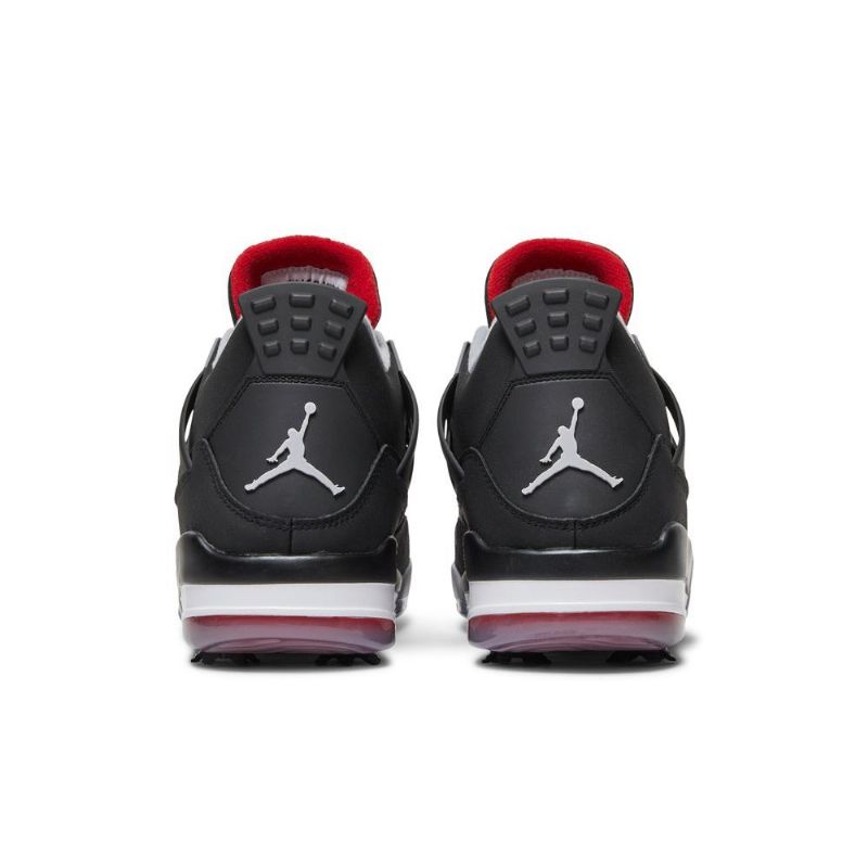 Air Jordan 4 Golf Fekete Piros Fehér Szürke Férfi Cipők