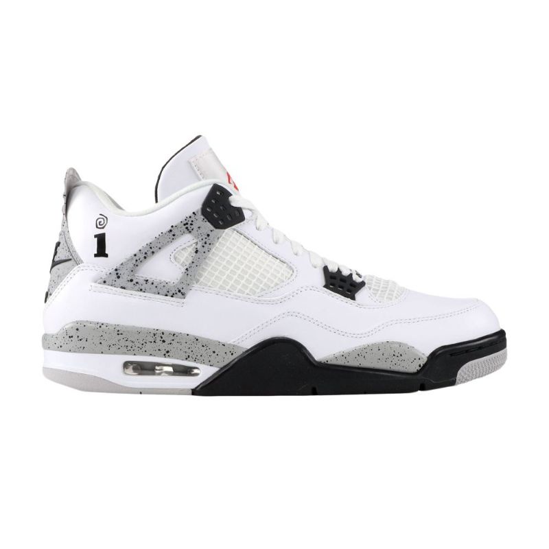 Air Jordan 4 Interscope Records Retro És Fehér Fekete Szürke Férfi Cipők