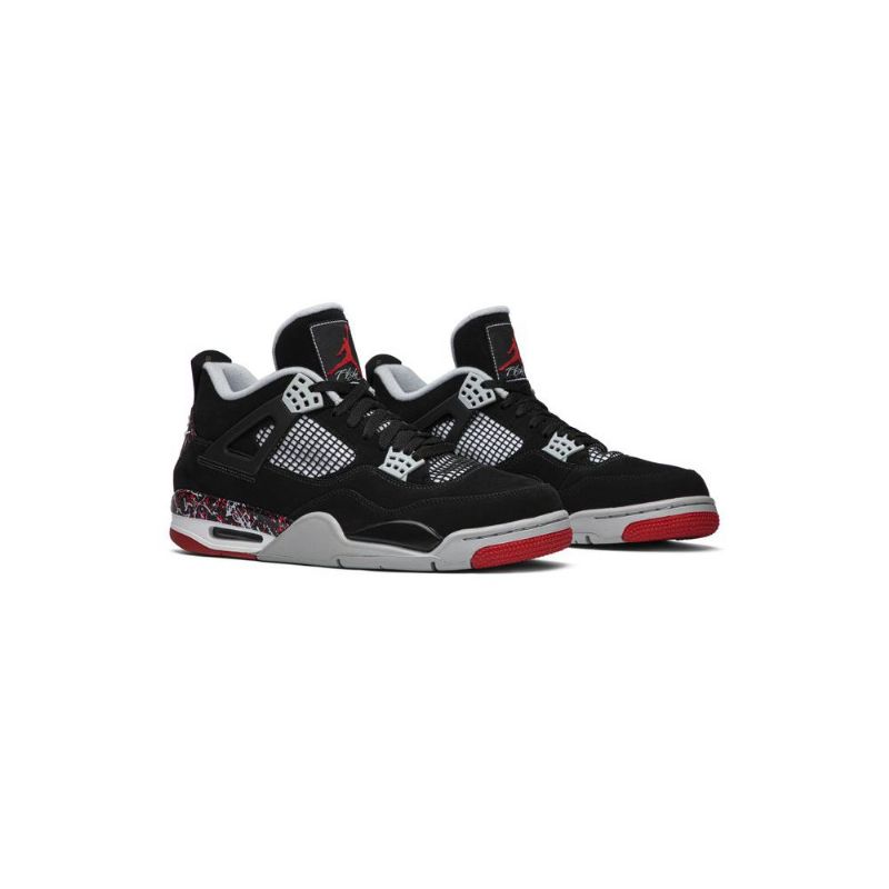 Air Jordan 4 Ovo Retro Fekete Szürke Piros Fehér Férfi Cipők