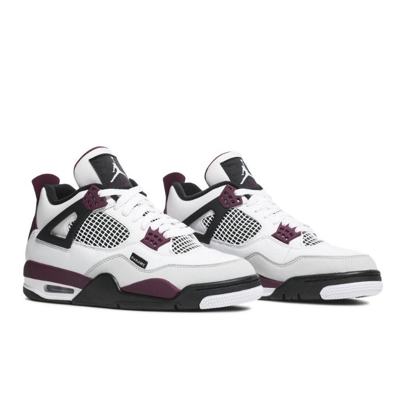 Air Jordan 4 Paris Saint-germain Retro Fehér Szürke Fekete Bordeaux Férfi Cipő