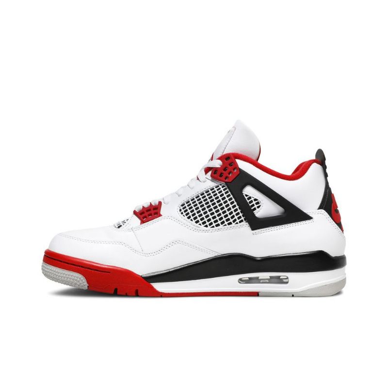 Air Jordan 4 Retro És Fehér Fekete Piros Férfi Cipő
