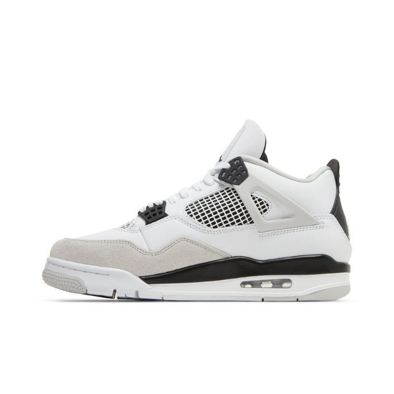 Air Jordan 4 Retro Fehér Fekete Szürke Férfi Cipő