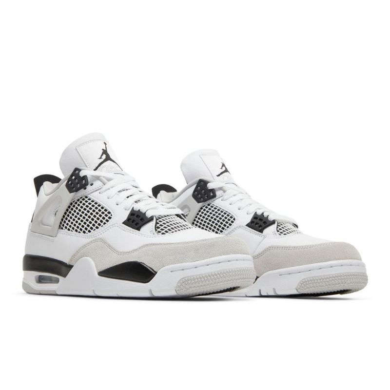 Air Jordan 4 Retro Fehér Fekete Szürke Férfi Cipő