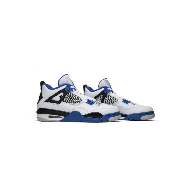 Air Jordan 4 Retro Fehér Kék Fekete Férfi Cipő