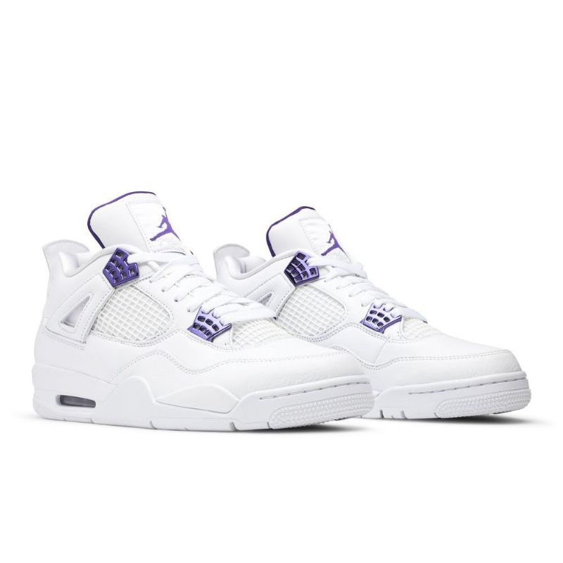 Air Jordan 4 Retro Fehér Lila Férfi Cipő