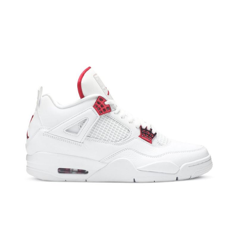 Air Jordan 4 Retro Fehér Piros Ezüst Férfi Cipő
