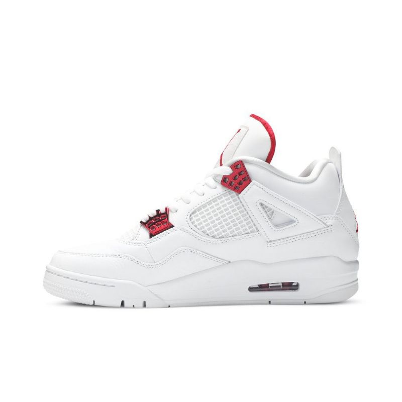 Air Jordan 4 Retro Fehér Piros Ezüst Férfi Cipő