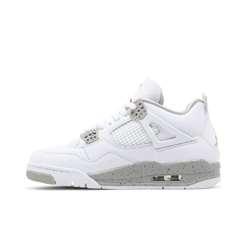 Air Jordan 4 Retro Fehér Szürke Piros Férfi Cipő