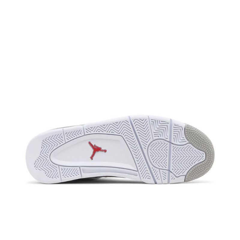 Air Jordan 4 Retro Fehér Szürke Piros Férfi Cipő
