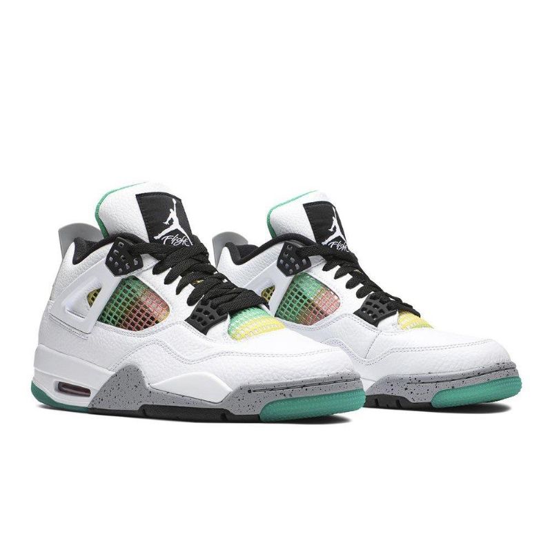 Air Jordan 4 Retro Fehér Szürke Többszínű Női Cipő
