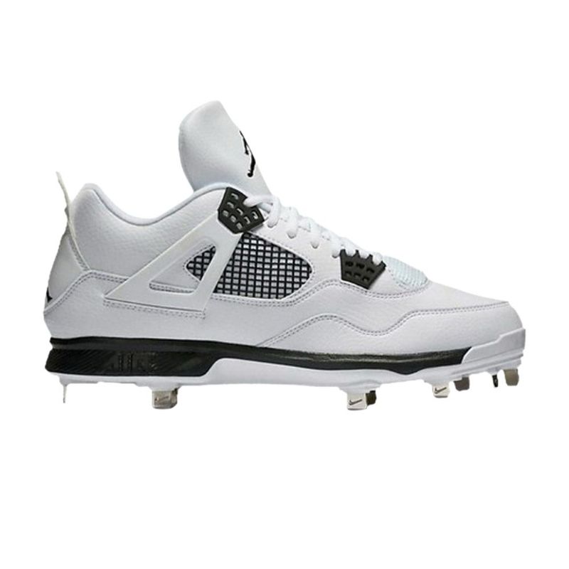 Air Jordan 4 Retro Fém Fehér Fekete Férfi Cipő