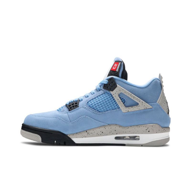 Air Jordan 4 Retro Kék Szürke Fekete Fehér Férfi Cipő