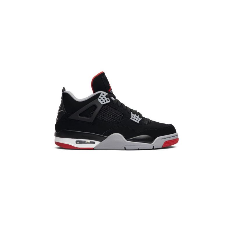 Air Jordan 4 Retro Og Fekete Szürke Piros Fehér Férfi Cipők